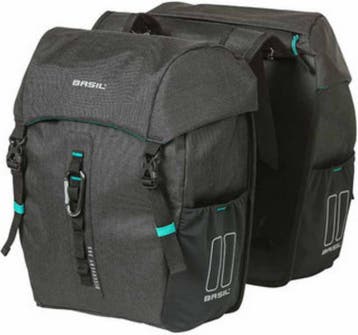 Basil Discovery Dubbele fietstas - Zwart - 18 Liter, Fietsen en Brommers, Verzenden, Nieuw, Basil