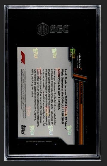 2025 Topps Now F1 Lando Norris #086 World Champions - SGC, Verzamelen, Nieuw