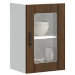 vidaXL Keukenbovenkast met glazen deur Lucca bruin, Verzenden, Nieuw