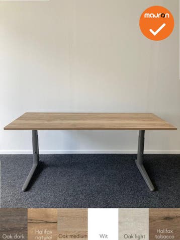 Ahrend Essa handmatig verstelbaar bureau - nieuw blad naar k, Werkplek, Ophalen of Verzenden, Gebruikt, Bureau