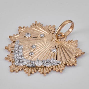 Hanger - 14 karaat Geel goud - 0.61ct. tw. Diamant