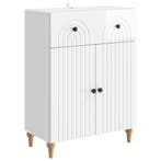 vidaXL Dressoir met lade Hoogglans Wit 66 x 34,5 x 90 cm, Huis en Inrichting, Verzenden, Nieuw