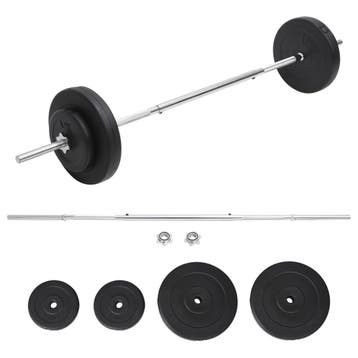 vidaXL Halter met gewichten 30 kg, Verzenden, Nieuw