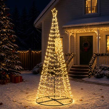 vidaXL Led-kerstboom spiraal met voet EKENAS 250 cm 370, Verzenden, Nieuw
