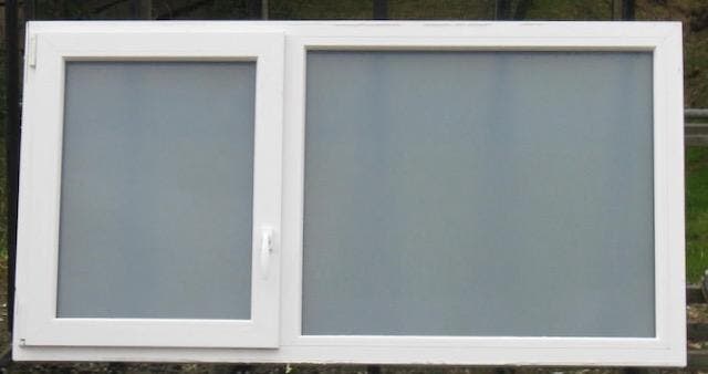 pvc raam , chassis , kozijn 172 x 90 wit / kwartsgrijs, Bricolage & Construction, Châssis & Portes coulissantes, Enlèvement ou Envoi
