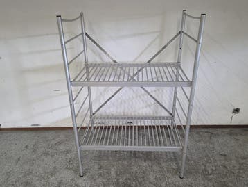 Koelcelrek met 2 etages - B99 x D61 x H146 cm - Aluminium, Nieuw