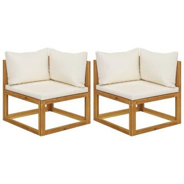 Lot 2 canapes acacia - Salon jardin design - Retour client, Verzenden, Nieuw
