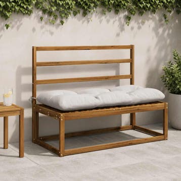 vidaXL Bankkussen VIANEN 100% Polyester Wit 100 x 50 x 12 cm, Verzenden, Nieuw