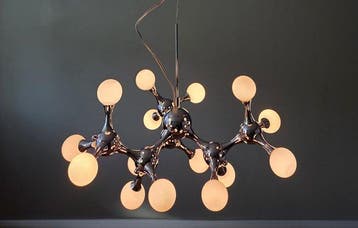 Qazqa - Lamp - Globo - chrome, glas, Antiek en Kunst
