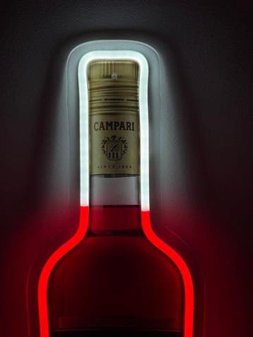 Campari - Enseigne lumineuse au néon - Plexiglass