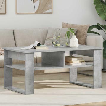 vidaXL Salontafel Beton Grijs 96 x 54 x 44 cm Bewerkt hout, Huis en Inrichting, Verzenden, Nieuw