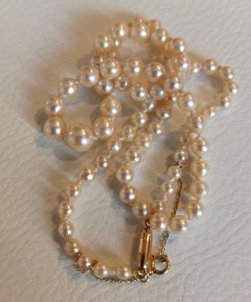 Sans prix de réserve - Collier de perles - 18 carats Or