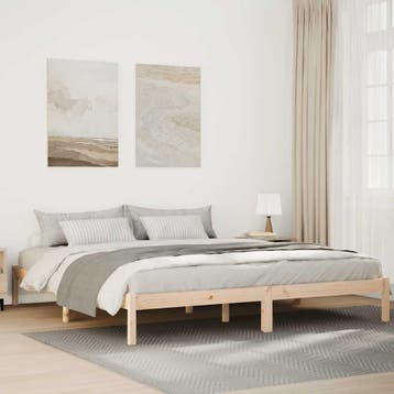 vidaXL Bedframe extra lang zonder matras massief grenenhout, Verzenden
