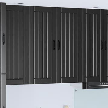 vidaXL Wandkast LUCCA Zwart 80 x 31 x 100 cm Bewerkt hout, Verzenden, Nieuw