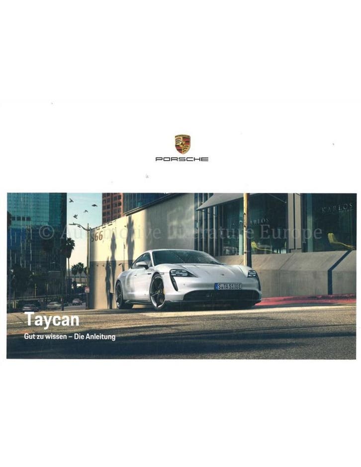 2022 PORSCHE TAYCAN INSTRUCTIEBOEKJE NEDERLANDS, Auto diversen, Handleidingen en Instructieboekjes