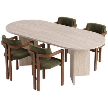 Evila Eettafel - Beige/Houtkleurig - Nieuw/Ongebruikt -, Verzenden, 150 tot 200 cm, Nieuw, Scandinavisch