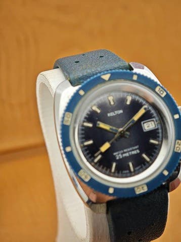 Kelton - Diver Style Vintage Watch – 1970s – Manual Wind –