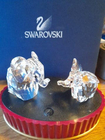 Swarovski - Figurine - Blok olifant - Cristal