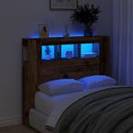 vidaXL Hoofdeinde met LED 120x18,5x103,5 cm bewerkt hout oud, Verzenden, Nieuw