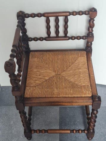 Chaise - Un authentique fauteuil dangle bobbin - Bois,