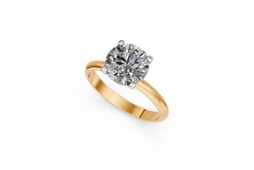 Ring - 14 karaat Geel goud - 3.00ct. tw. Diamant (Lab-grown), Nieuw