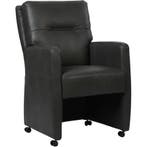 Leren eetkamerstoel Sharp - Granada Graphite (donkergrijs), Huis en Inrichting, Stoelen, Eigentijds, Modern, Nieuw, Leer, Ophalen of Verzenden