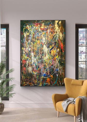 Irena Lenartowicz - Composition with Gold - XXL, Antiek en Kunst