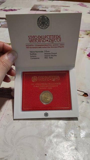 Vaticaan, San Marino. 2 Euro 2018/2025 (4 monete) (Zonder, Postzegels en Munten