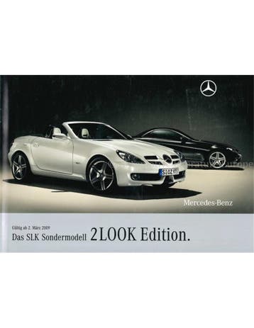 2009 MERCEDES BENZ SLK 2LOOK EDITION BROCHURE DUITS, Livres, Ophalen of Verzenden