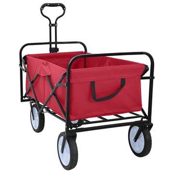 vidaXL Opvouwbare Handtrolley Rood 94 x 53 x 99 cm Oxford, Verzenden, Nieuw