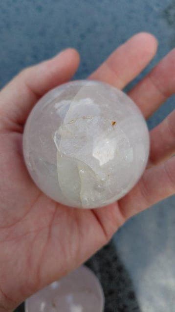 Set van 3 grote Rozenkwarts bollen - natuurlijk mineraal-