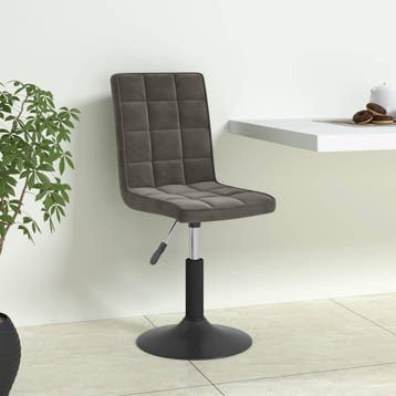 vidaXL Eetkamerstoelen draaibaar 4 st fluweel donkergrijs, Verzenden