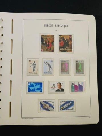 Belgique 1991/1999 - Luxueux album à anneaux Leuchtturm,, Timbres & Monnaies, Timbres | Europe | Belgique
