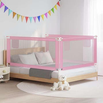 vidaXL Bedhekje peuter 180x25 cm stof roze, Verzenden