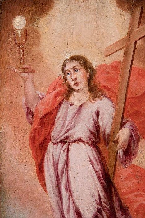 Escuela española (XVII) - Niño Jesús triunfante, Alegoría de, Antiquités & Art, Art | Peinture | Classique