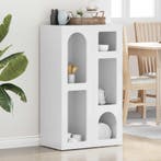 vidaXL Dressoir Hoogglans wit 59 x 35 x 100,5 cm Bewerkt, Huis en Inrichting, Verzenden, Nieuw