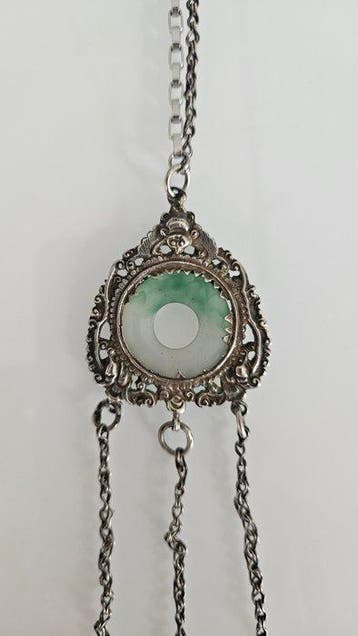 Rara châtelaine chinoise - Argent - Chine - Dynastie Qing, Antiquités & Art