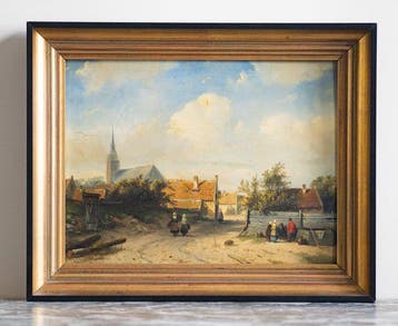 Charles Henri Leickert (1816-1907) - Village hollandais