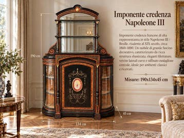 Credenza - Glas, eboneren hout
