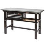 Werkbank zwart 150 cm met zinken werkblad en, Ophalen of Verzenden, Nieuw