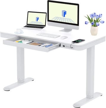 Zit sta bureau - Elektrisch - Verstelbaar - 120x60 cm - Wit, Huis en Inrichting, Verzenden, Nieuw