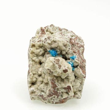 Cavansite bleu électrique de premier choix sur géode