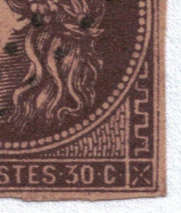 France 1850/1900 - 30c ceres N°47 emission de Bordeaux -, Gestempeld