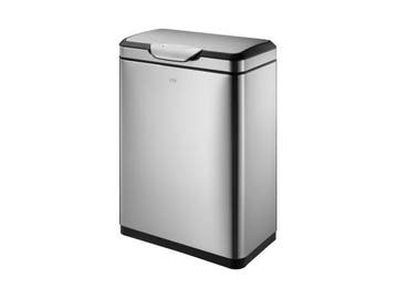 Veiling - EKO prullenbak touchpro 45L mat RVS, Nieuw
