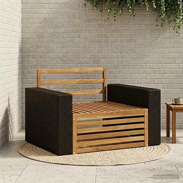 vidaXL Buiten Midden Sofa Naturel, Verzenden, Nieuw