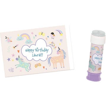 Unicorn Stickers Rainbows Voor Bellenblaas 6st, Verzenden, Nieuw