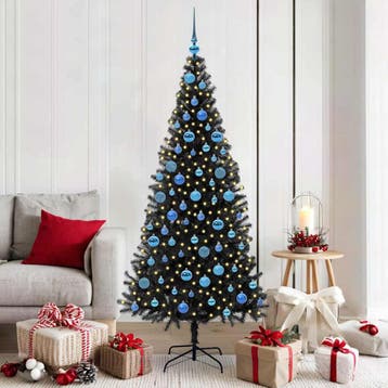 vidaXL Kerstboom Zwart 180 cm PVC, Diversen, Kerst, Verzenden, Nieuw
