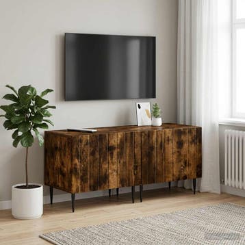 vidaXL Tv-meubel Gerookt eiken Bewerkt hout, Verzenden