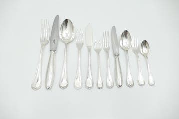 Christofle - Bestekset voor 12 personen - Rubans -, Antiek en Kunst
