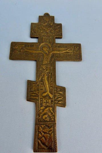 Kruis - Brons - 1850-1900 - Russisch-Orthodox Icon